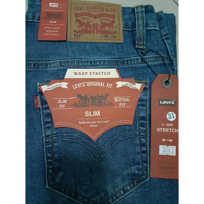 Quần jeans nam ống suông co giãn Levis 511