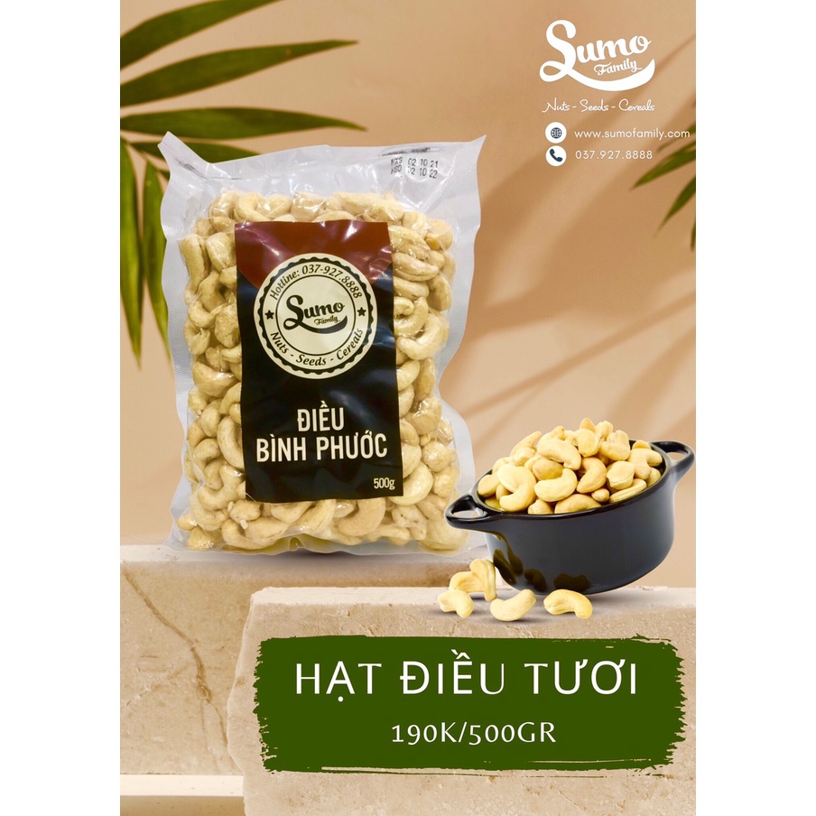 Hạt điều sống nguyên hạt