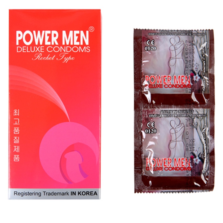 Bao Cao Su POWER MEN Rocket Gân Gai Hộp 12 Cái