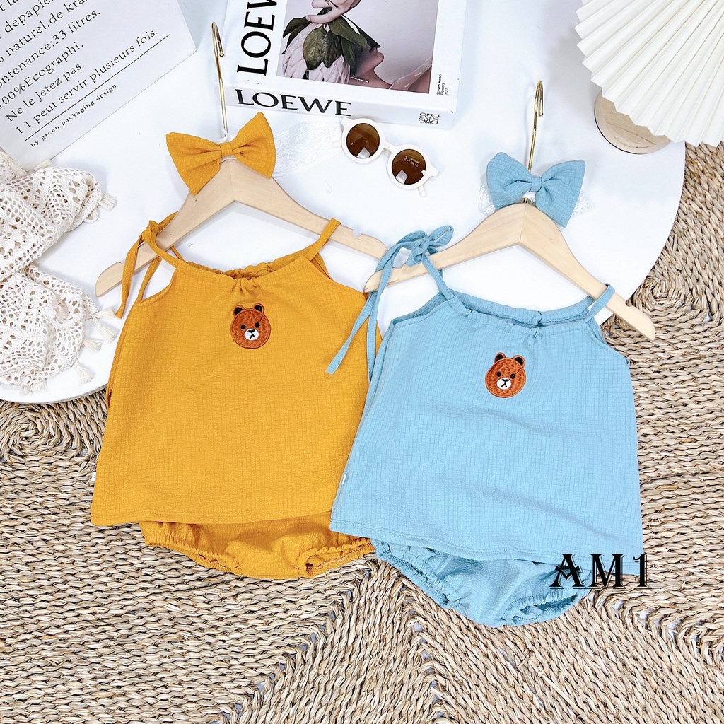 Đồ bộ cho bé 7 đến 16 kg vải muslin TTR238 TTR243 - bộ quần áo trẻ em vải đũi xốp xinh xắn TTR42