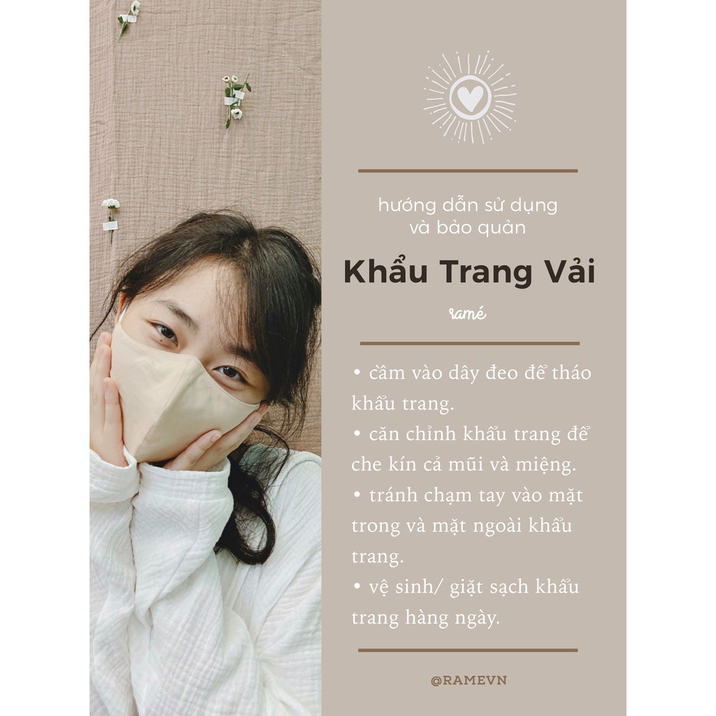 COMBO 5C KHẨU TRANG không dính son Ramé | BigBuy360 - bigbuy360.vn