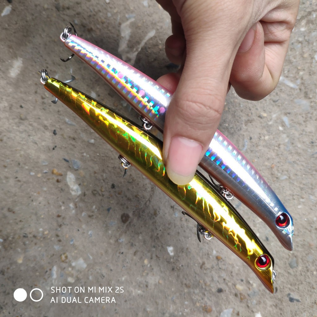 Cần câu cá ❤️FREE SHIP❤️ MG6 - Mồi giả câu chẽm Minnow Kingdom 5326 dài 13mm nặng 21gr chuyên câu đầm biển - Phụ kiện câ