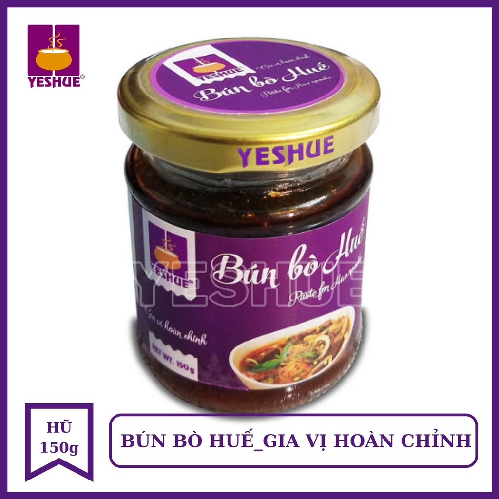 Gia vị nấu bún bò Huế YesHue ❌ 1 hũ GIA VỊ hoàn chỉnh YesHue dạng cô đặc siêu TIỆN DỤNG cho bếp hiện đại BÚN BÒ HUẾ