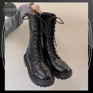 Boots Chiến Binh Có Dây Cổ Lửng Ulzzang