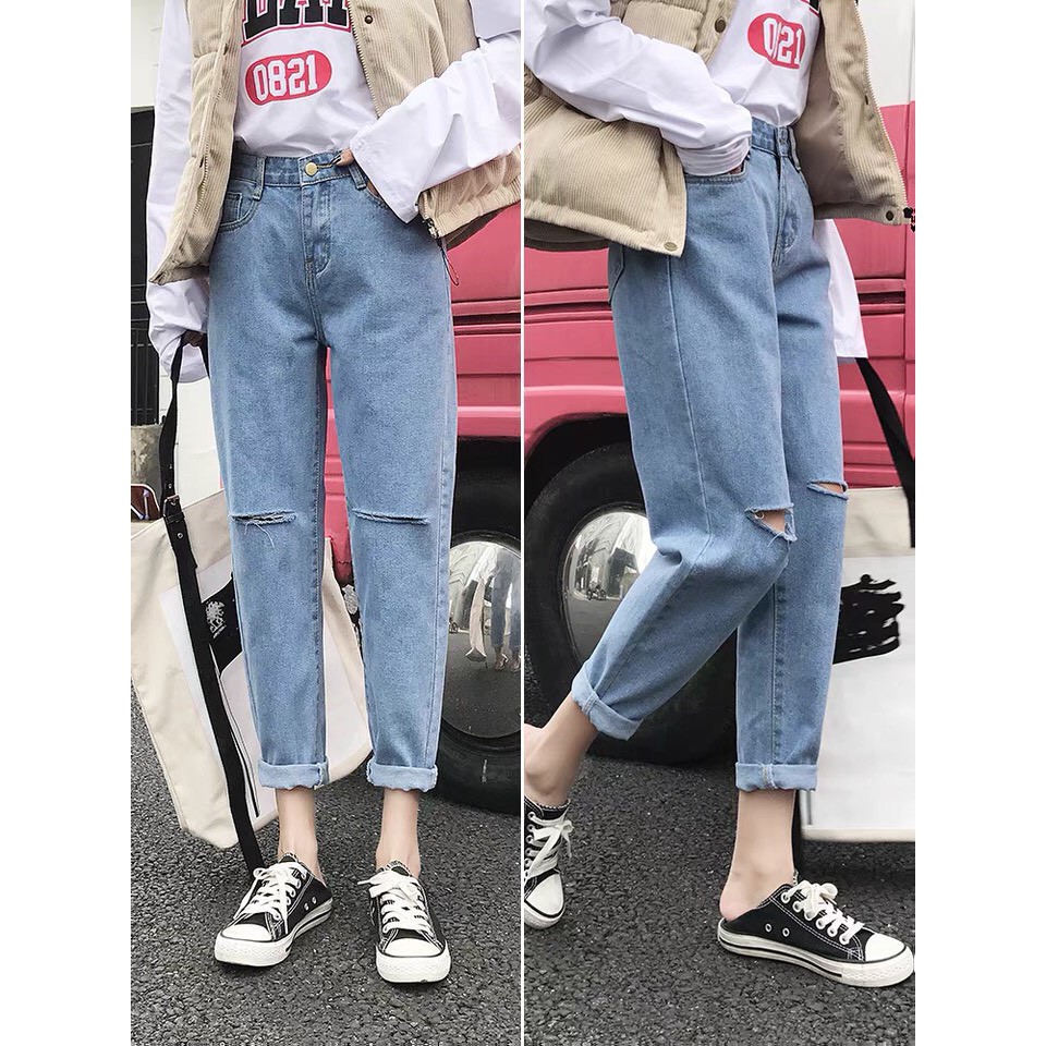 Quần jean baggy MaiAnh.88 quần baggy nữ cạp cao MaiAnh.88 phong cách Street style 3 size S M L | BigBuy360 - bigbuy360.vn
