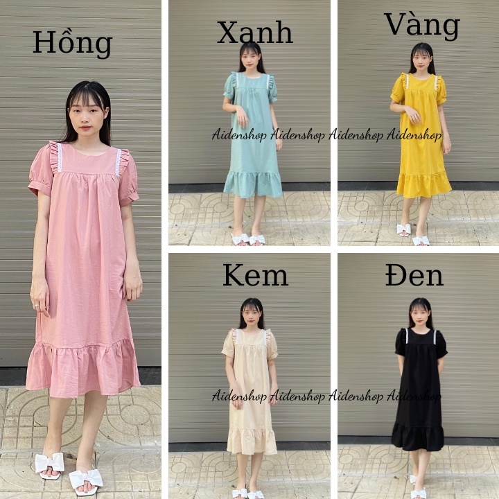Váy bầu công sở thiết kế Aidenshop Đầm bầu thời trang dài mùa hè