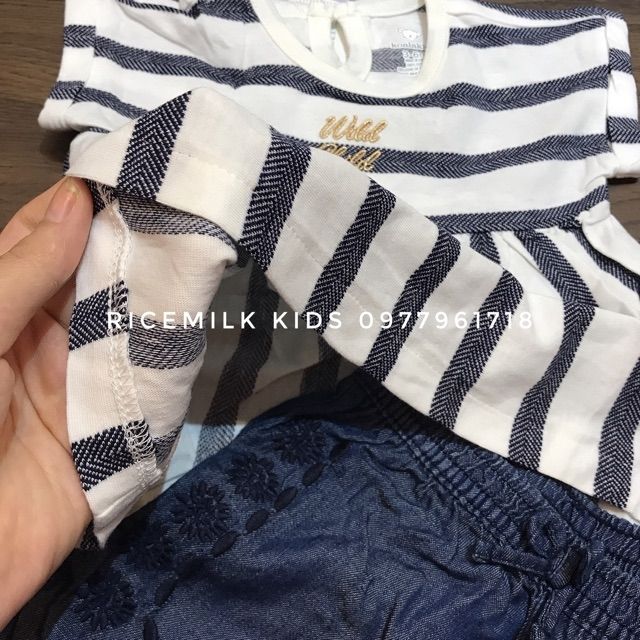 Bộ áo kèm quần giả jean Koalakid xuất dư cho bé gái