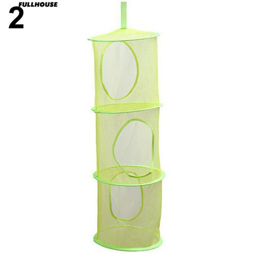 Túi lưới treo tường đựng đồ chơi cho bé 3 tầng