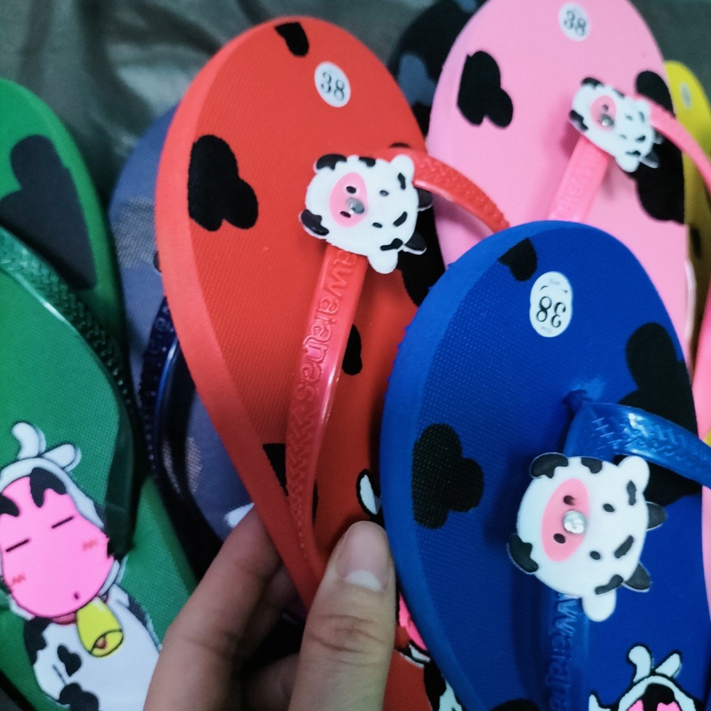 Dép Kẹp Nữ Havaianas Hình Chú Bò Sữa Siêu Hot,Dép Kẹp Thái Đẹp