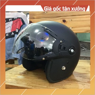 Nón bảo hiểm moto 3/4 có kính chắn bụi hàng công ty