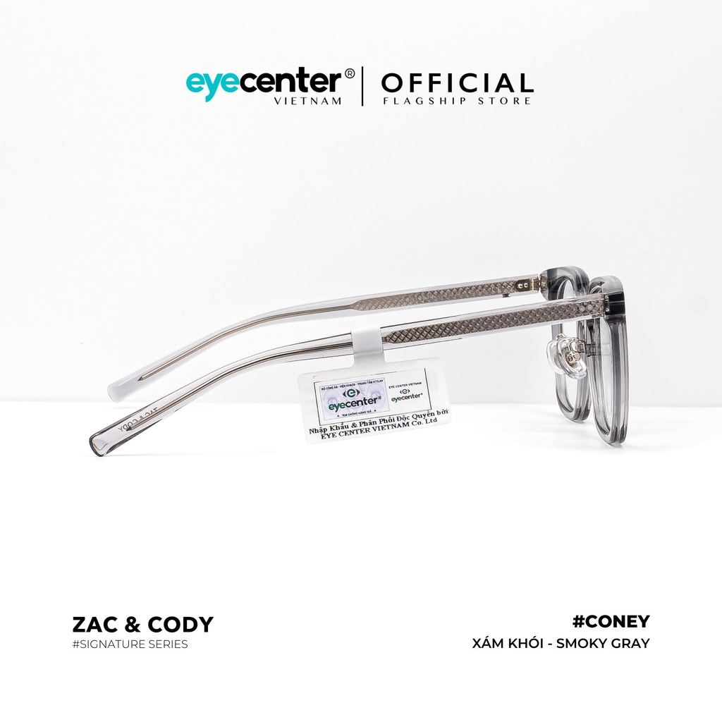 Gọng kính cận nam nữ CONEY chính hãng ZAC &amp; CODY A28-S lõi thép chống gãy nhập khẩu by Eye Center Vietnam
