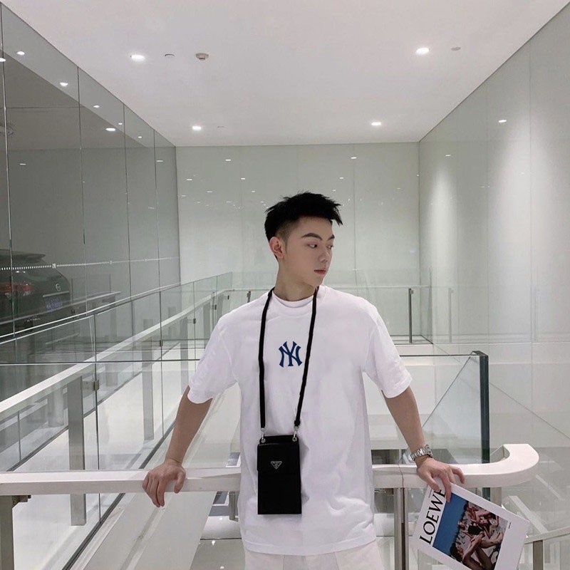 Áo phông mlb nữ form rộng tay lỡ unisex, áo thun mlb nữ form rộng tay lỡ unisex cotton AT120 Miucho in logo