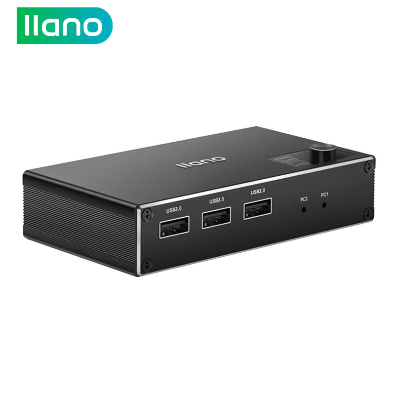 llano kvm HDMI Splitter Switcher 2 in 1 Out 4K 3D Adapter for Switch HDTV Xbox PS4