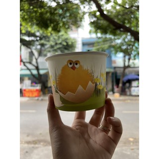 Bộ 50 tô giấy 390ml có in sẵn luôn nắp 1PE