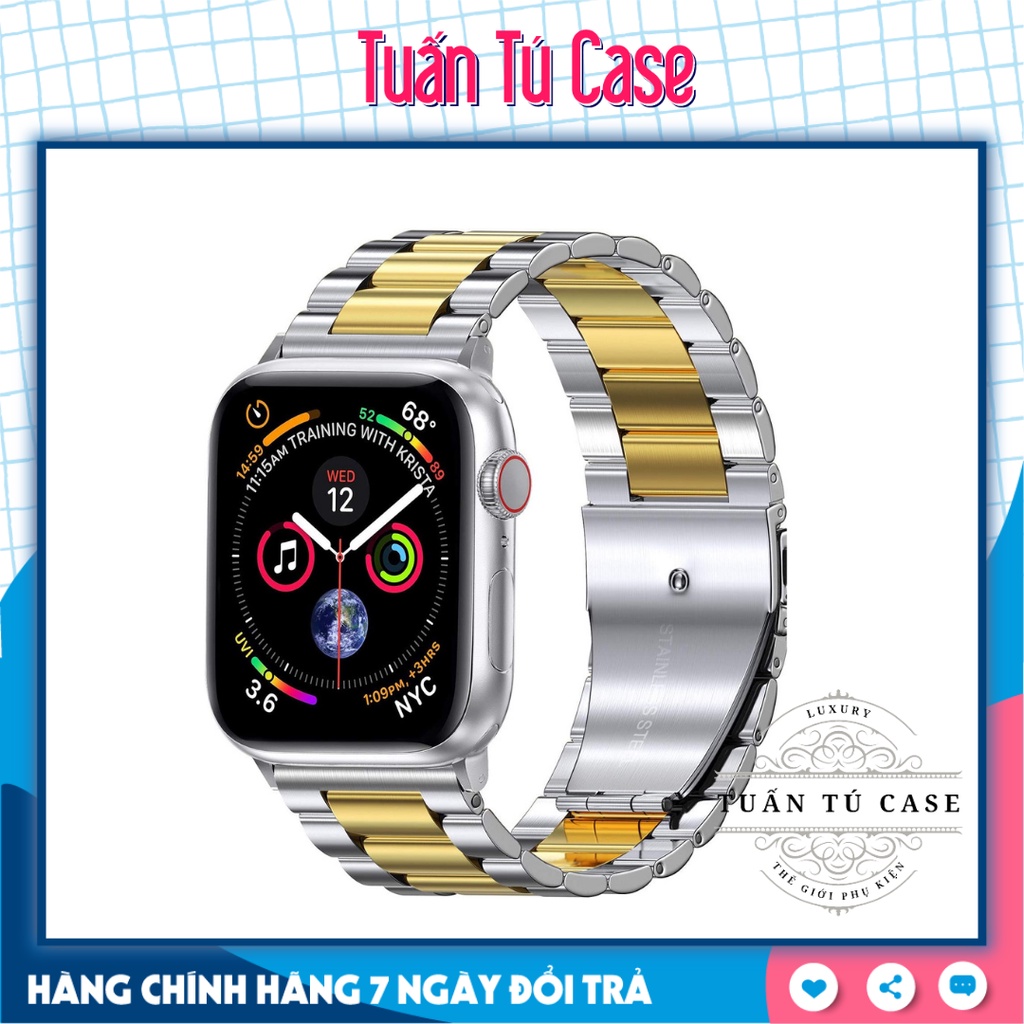 Dây đồng hồ Apple Watch hợp kim thép không gỉ nhiều màu cho các dòng Apple Watch series Se/6/5/4/3/2/1