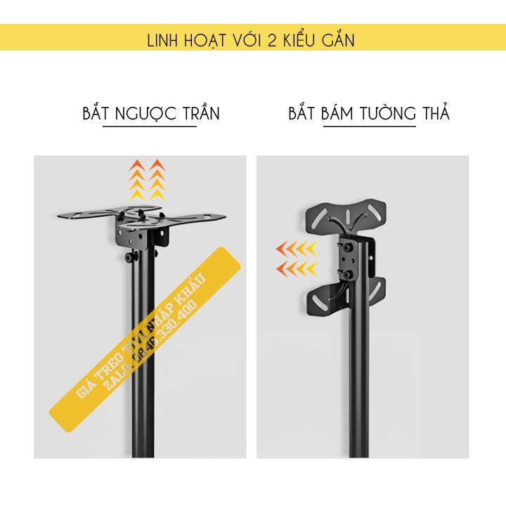 Giá Treo Tivi Thả Trần NB T560 32 - 40 - 43 - 50 - 60 - 65 Inch - Khung Treo Tivi Ngược Trần Nhập Khẩu
