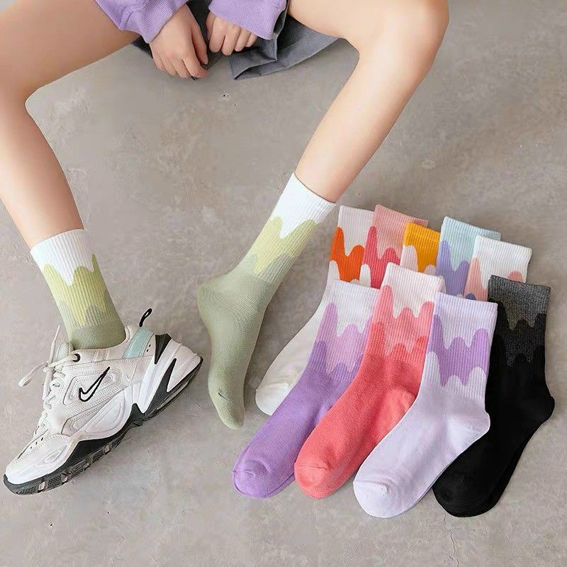 SET 10 ĐÔI TẤT MÀU LOANG