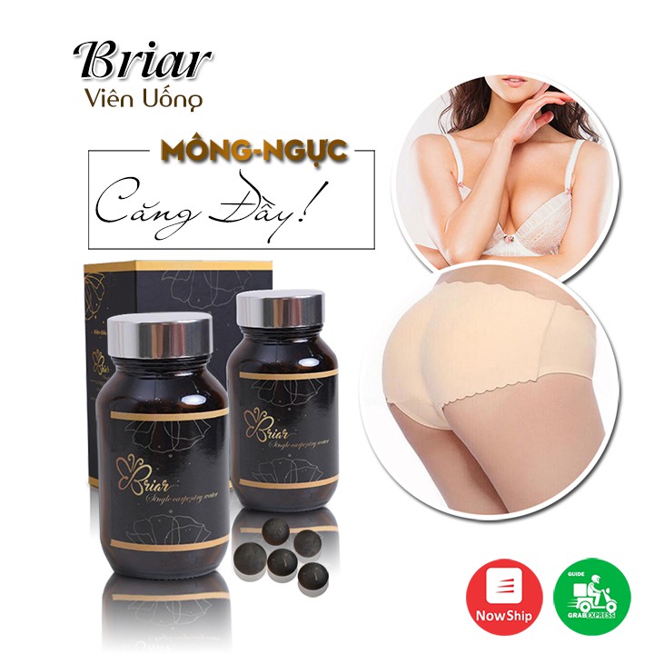 CHÍNH HÃNG - Viên Uống BRIAR Giúp Căn Vòng 1, Nẩy Vòng 3 Nước Đà Lênh Láng