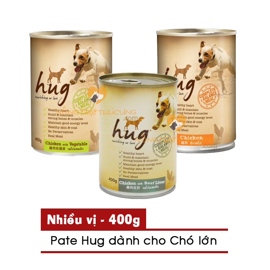 Pate hug lon 400gr cho chó
