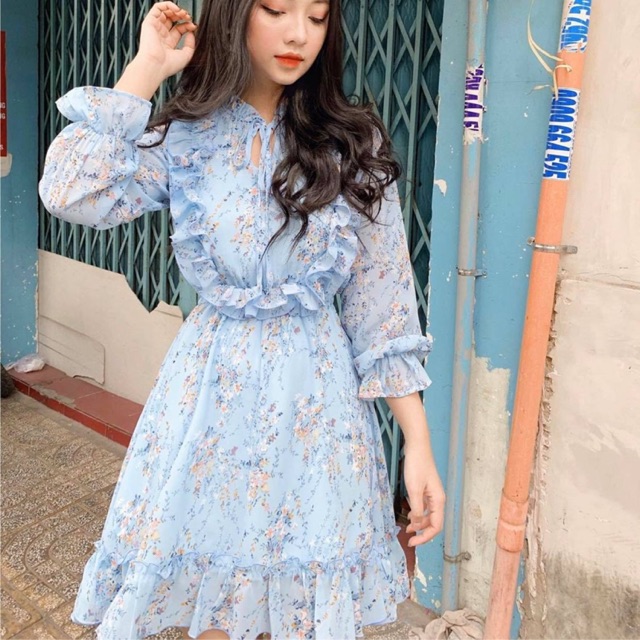 Floral frill dress