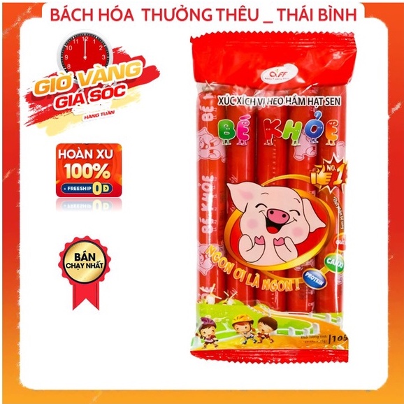 Sỉ 1 thùng 20 gói xúc xích bé khỏe 20gói x105g