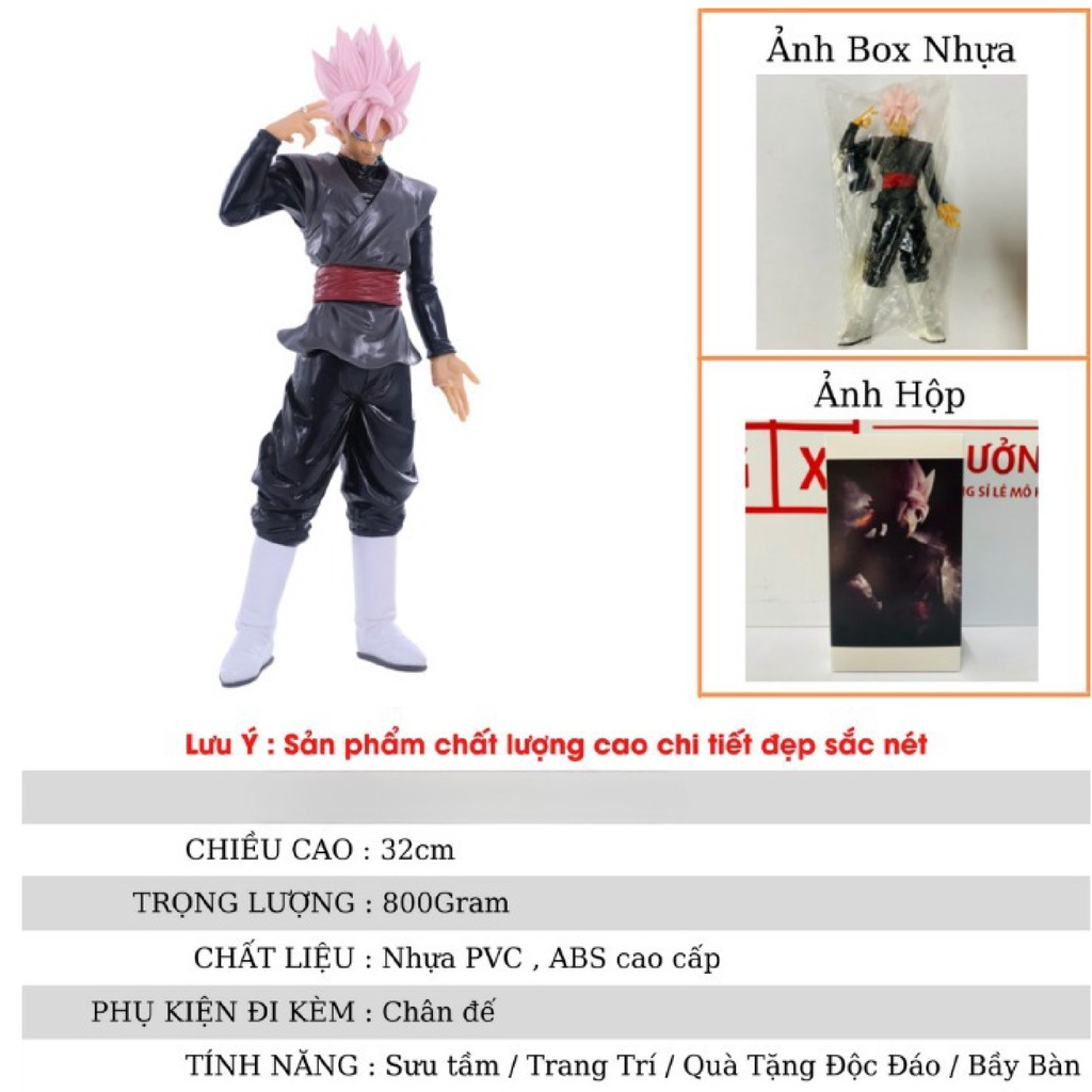 Mô hình GOGETA siêu saiyan tóc vàng cao 32cm cực chất, mô hình dragon ball songoku black, figure anime để bàn trang trí