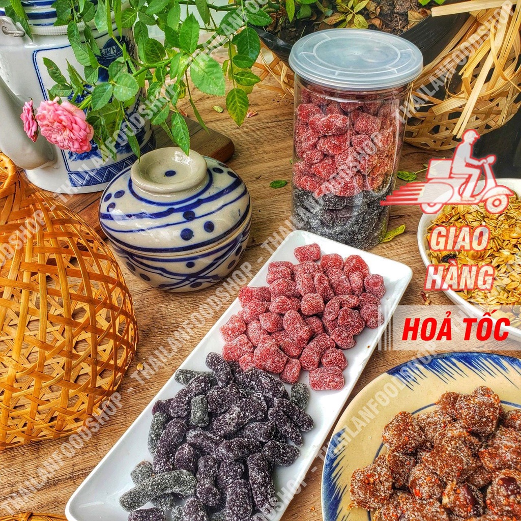 Kẹo Dâu Tây Mix Kẹo Dâu Tằm Lon 540gr - Đặc Sản Đà Lạt