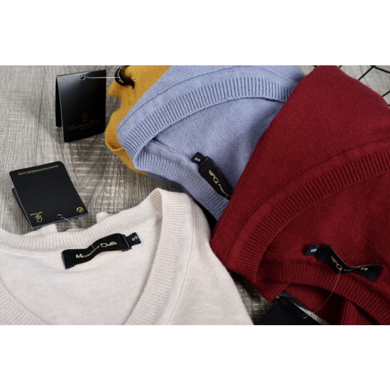 Áo len cổ tim tay lỡ Massimo Dutti