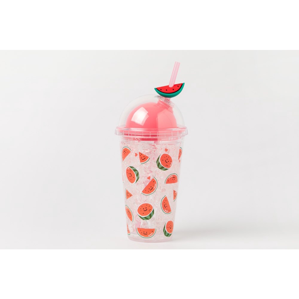 Cốc Nước ARTBOX Hàn Quốc In Hình Dưa Hấu Có Ống Hút 450ml