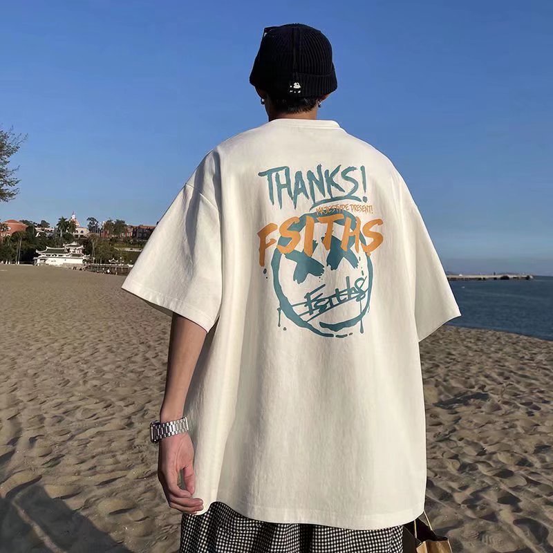 Áo Thun Tay Ngắn Dáng Rộng In Chữ Phong Cách Hip Hop Thời Trang Mùa Hè Cho Nam Và Nữ size M-8XL