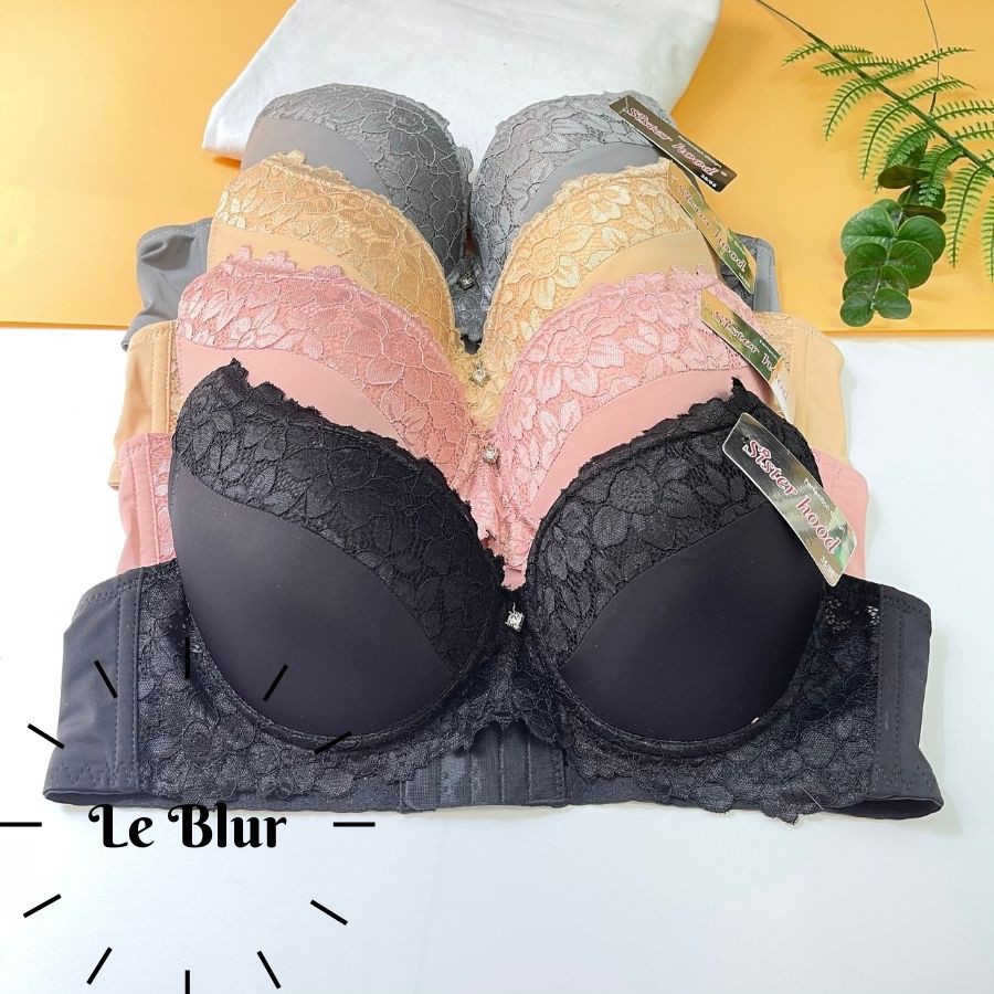 Áo lót nữ quả lớn mút nhẹ chân ngực, đồ nội y có gọng nhấn ren Thái Lan Sister hood 2229, Le Blur