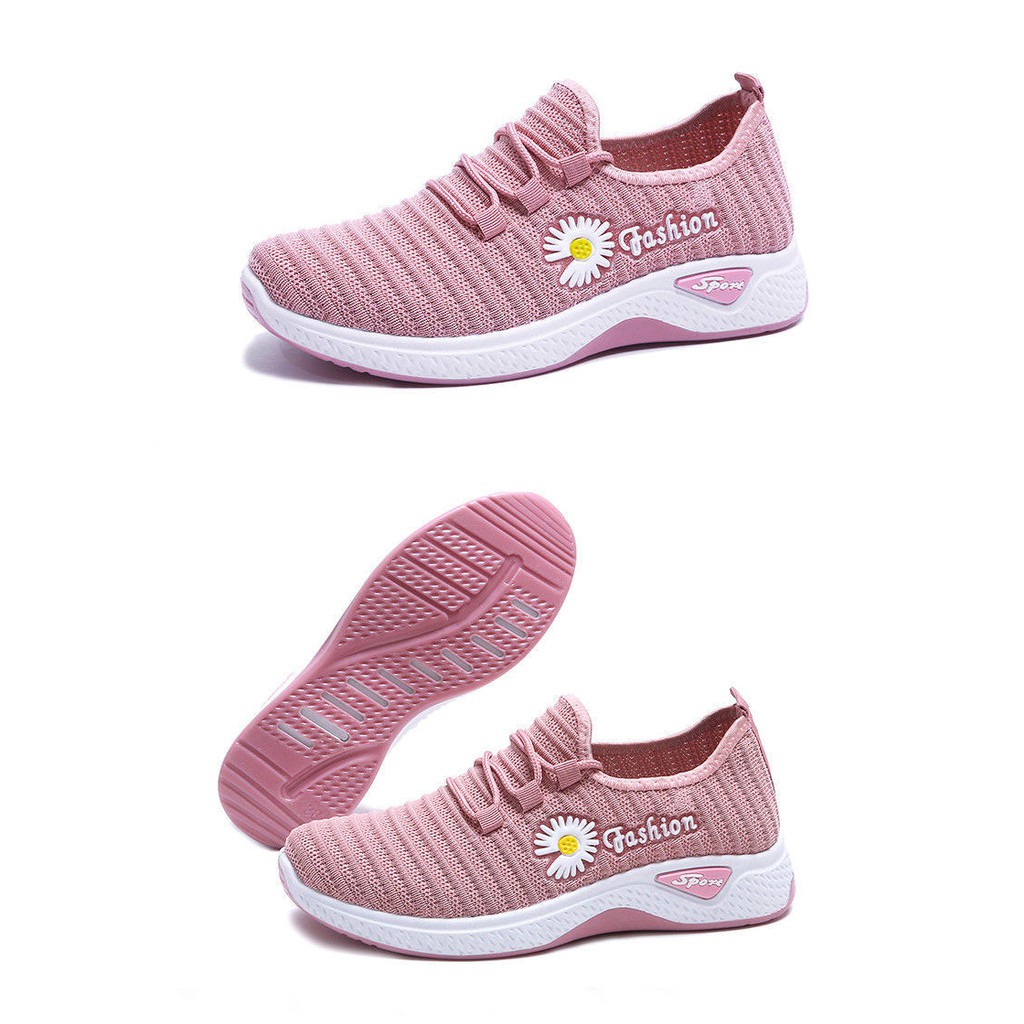 Giày Sneakers nữ cổ thấp hoa cúc thời trang mẫu mới cao cấp Shalla