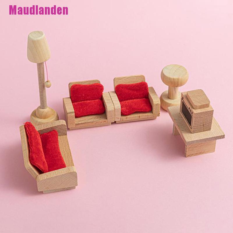 Bộ Đồ Nội Thất Phòng Khách / Phòng Ngủ / Tắm Trang Trí Nhà Búp Bê Cho Bé
