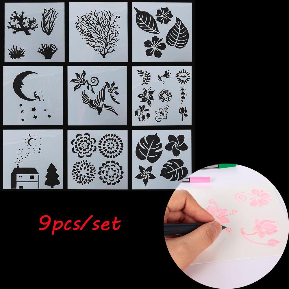 GOGOUP Bộ 9 Thẻ Giấy Dập Nổi Trang Trí Sổ Lưu Niệm