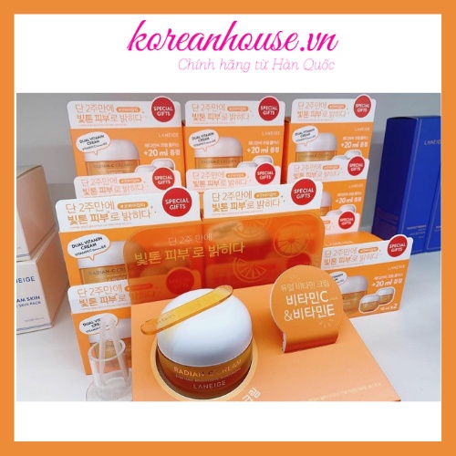 KEM DƯỠNG TRẮNG NÂNG TONE DA LANEIGE RADIAN C CREAM_Vitamin C Tone Up Cream