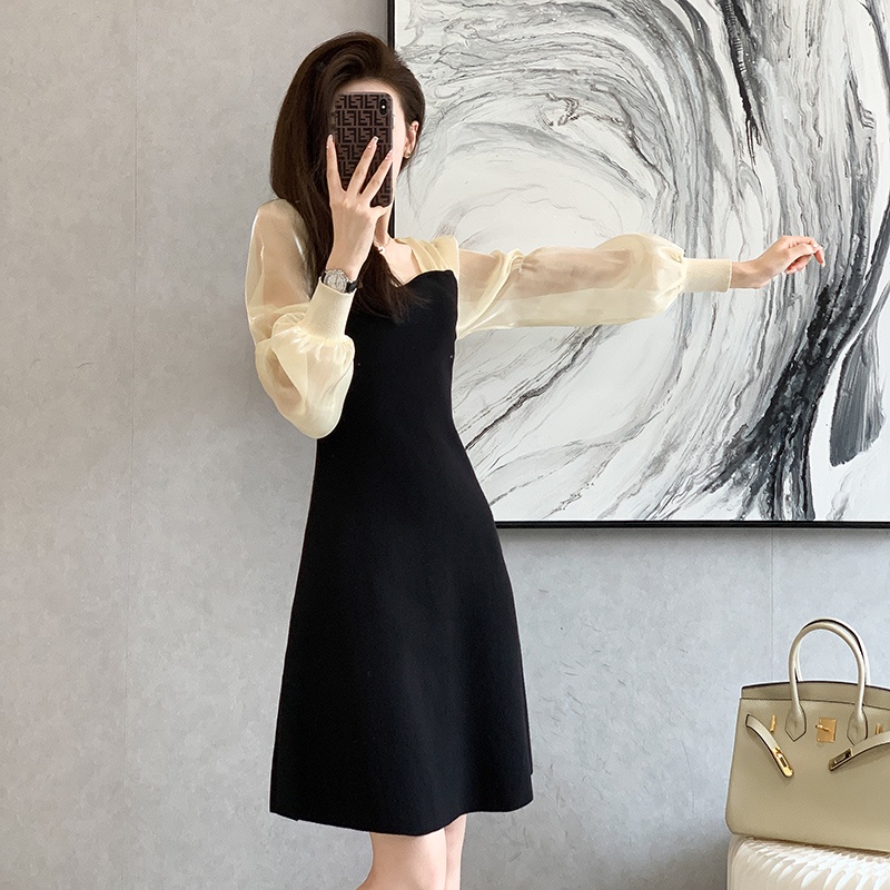 Đầm RMO chữ A chất len co giãn, xinh nhẹ nhàng diện xuân thu