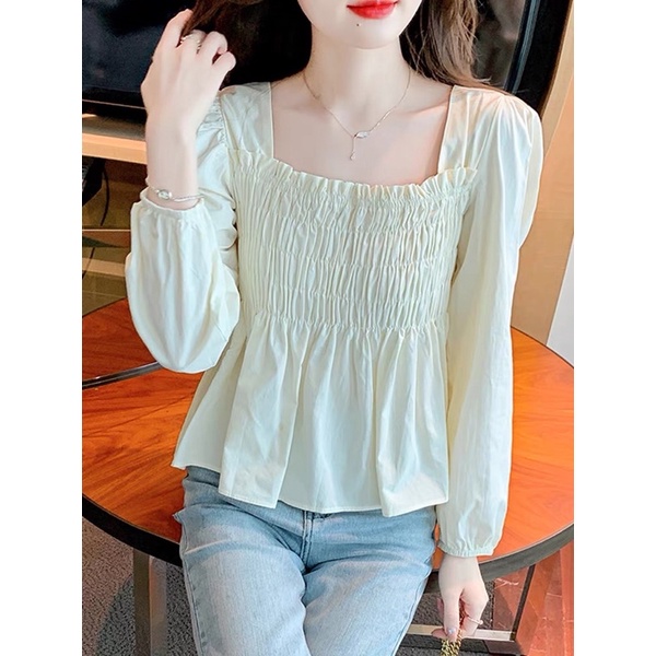 Áo Dài Tay babydoll bo chun nữ m141