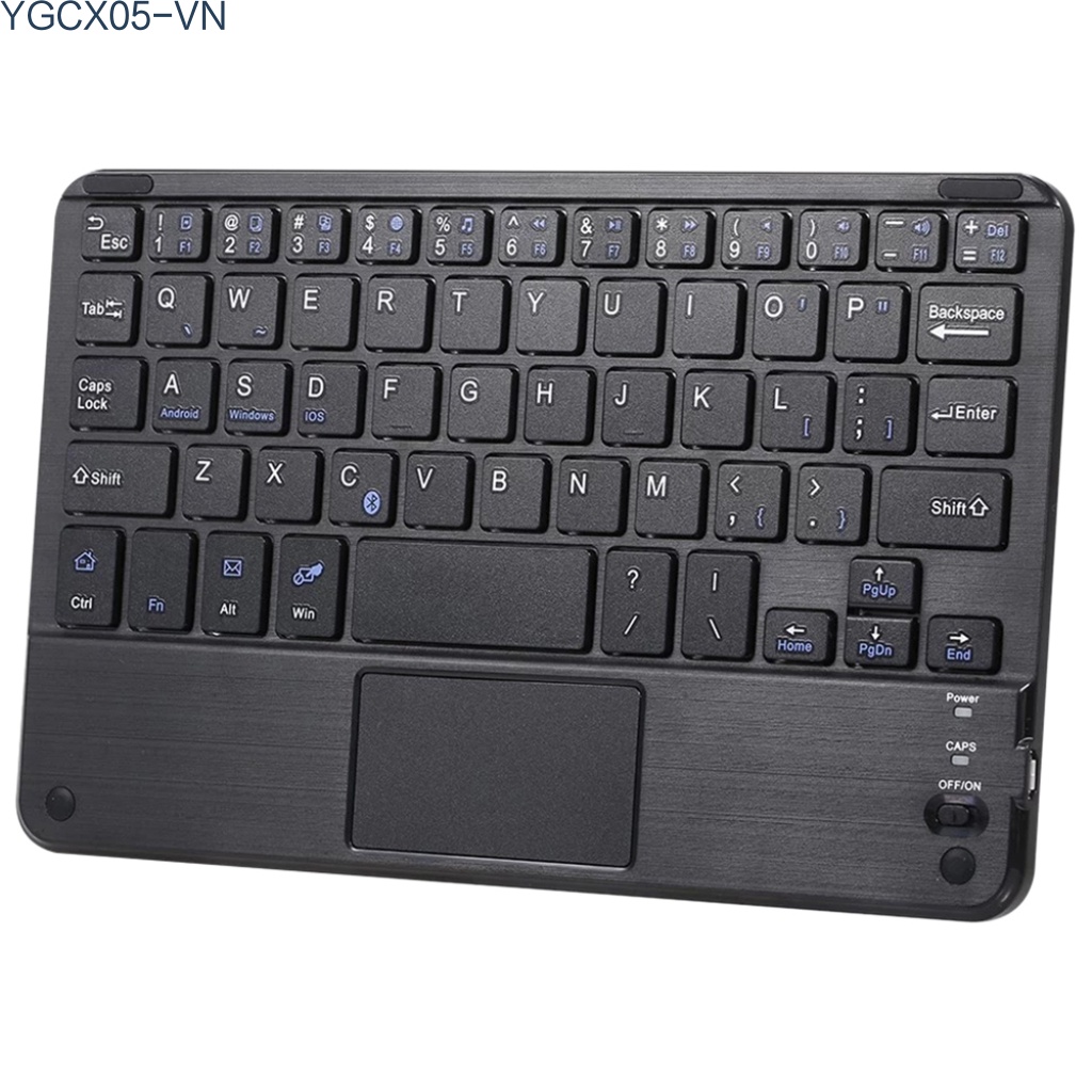 Bàn Phím Bt 3.0 59 Phím Không Dây Mini Siêu Mỏng Có Miếng Lót Cảm Ứng Cho Hệ Thống Android Windows Ios Đen