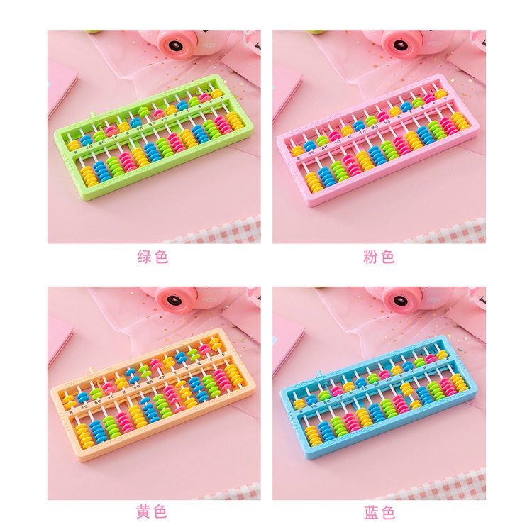 Bàn tính gẩy bàn tính soroban 11 cột sắc màu