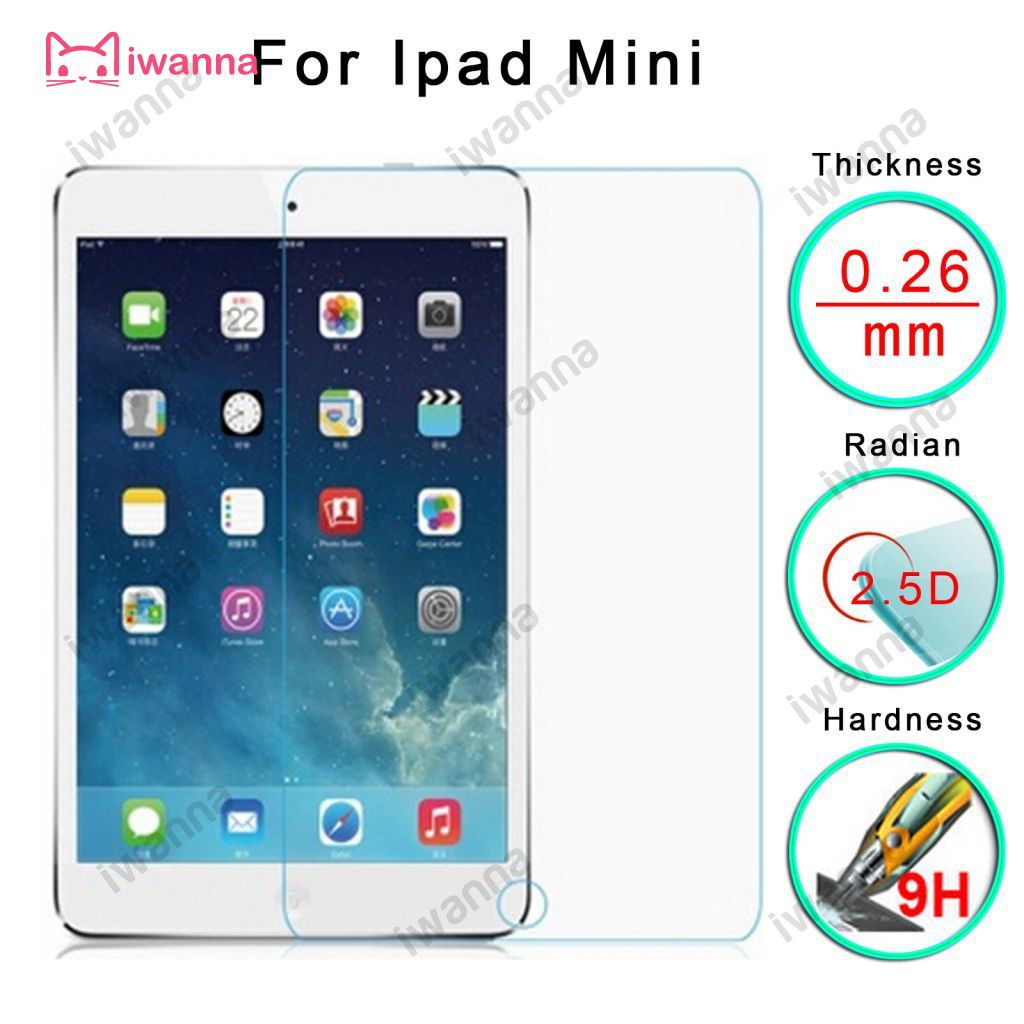 Kính Cường Lực 9H Dán Màn Hình Máy Tính Bảng Bảo Vệ Cho Apple Ipad Mini 1 2 3