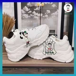 Giày Sneaker Trắng Mickey Vàng