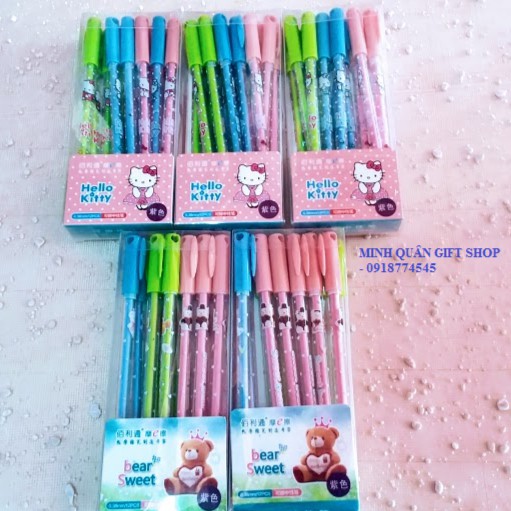 Bút bi xóa được - combo 05 hộp