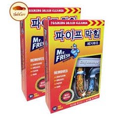 Bộ 2 Hộp Bột Thông Cống Mr. Fresh Hàn Quốc 100g (2 Gói 100g/Hộp)