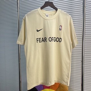 Áo tee fear of god fog x nba warm up tee cream, áo thun fog nba