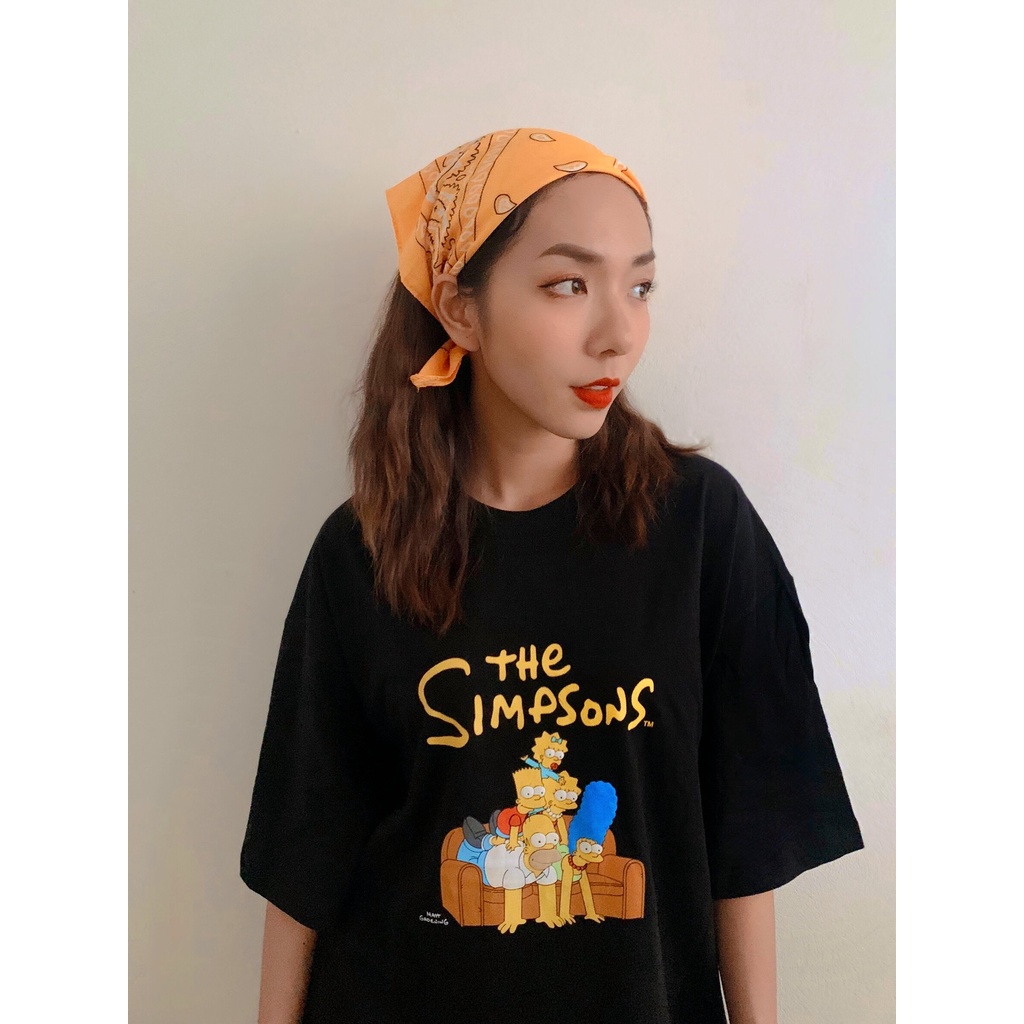 Áo Thun BOO Unisex Dáng Ovesized, Vải Cotton Cao Cấp In Graphic Simpsons BZL