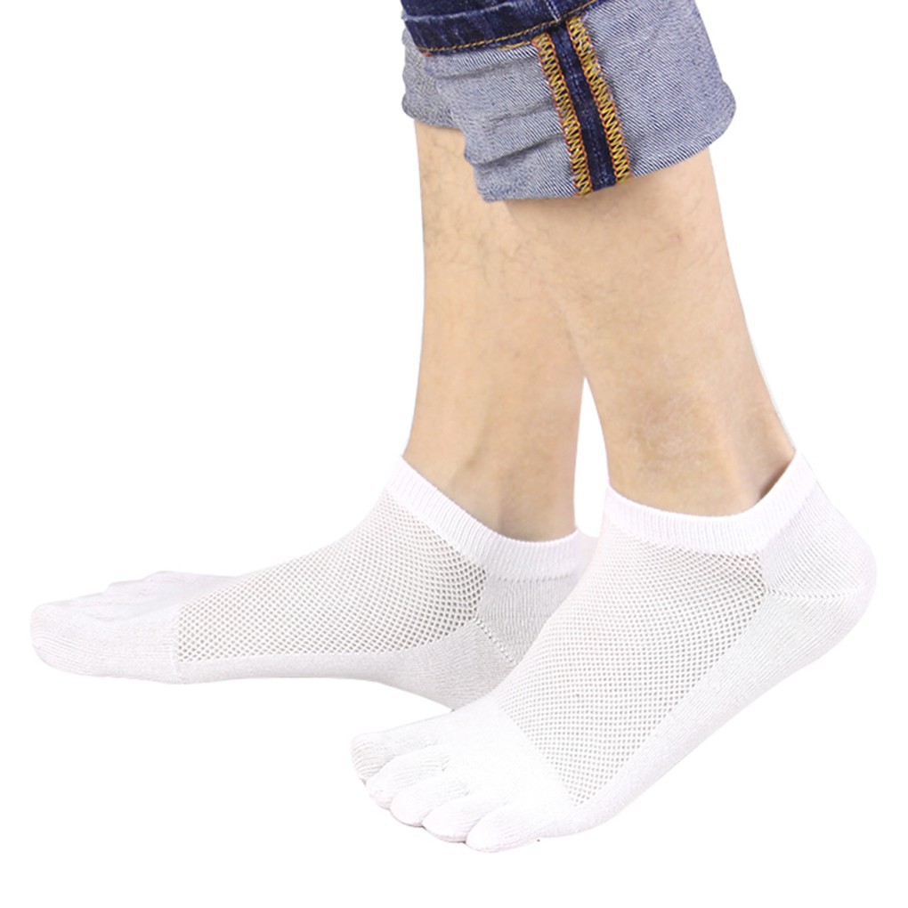 Tất cotton lưới thể thao 5 ngón cho nam