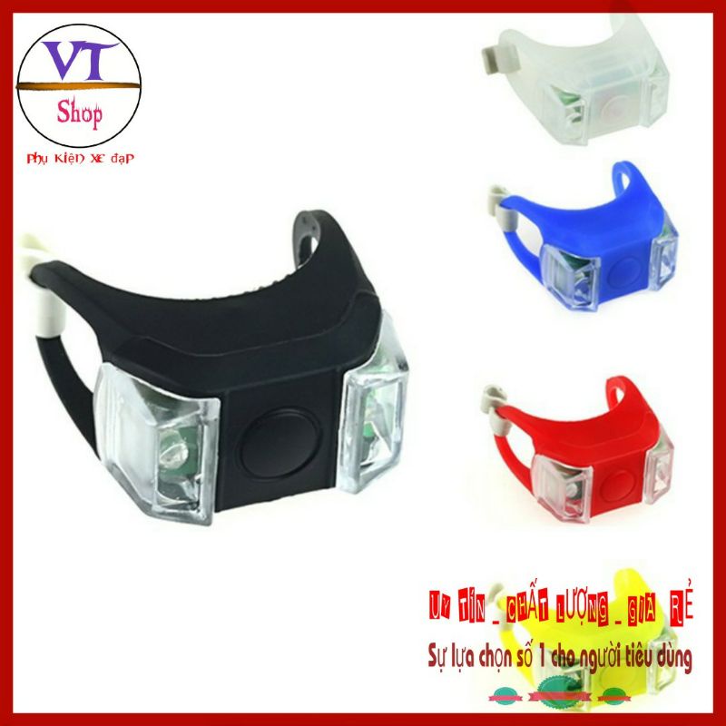 ĐÈN ẾCH XE ĐẠP SILICON 2 BÓNG SIÊU SÁNG ( 1 cái )