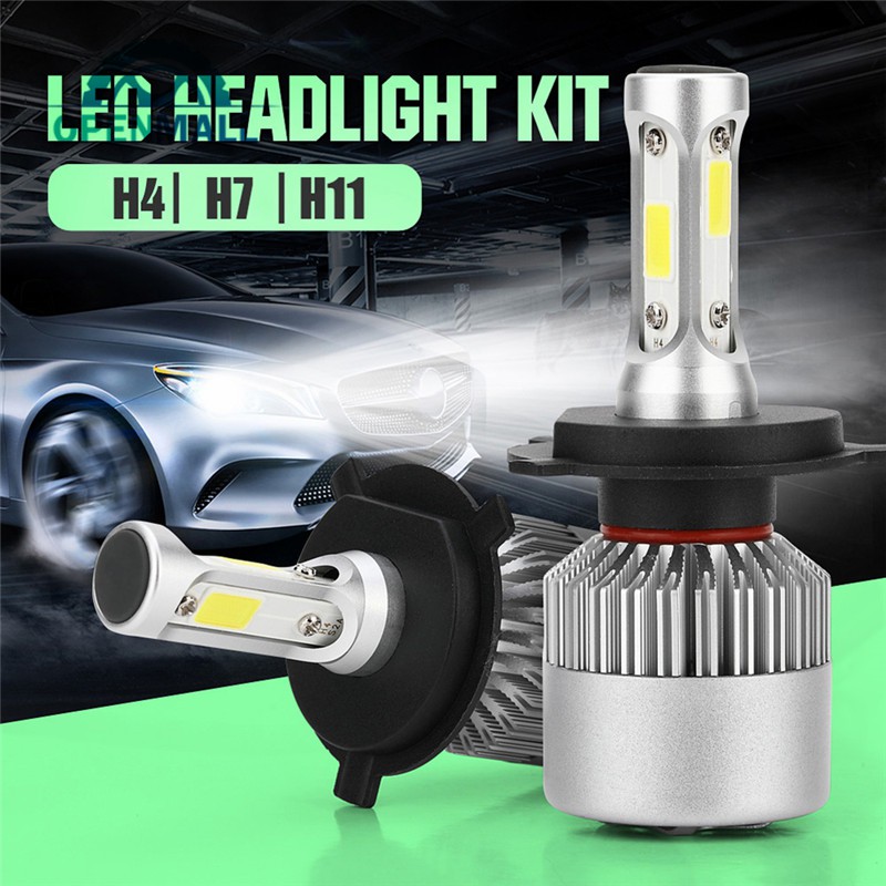 Bóng đèn pha ánh sáng trắng 6000K 16000Lm H4 / H7 / H11 dành cho xe hơi