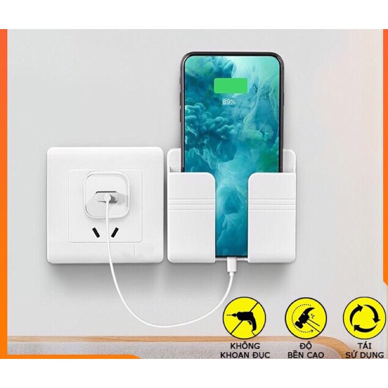Giá Đỡ Sạc Điện Thoại Dán Tường, Kệ Dán Tường Để Điều Khiển Tivi, Điều Hoà