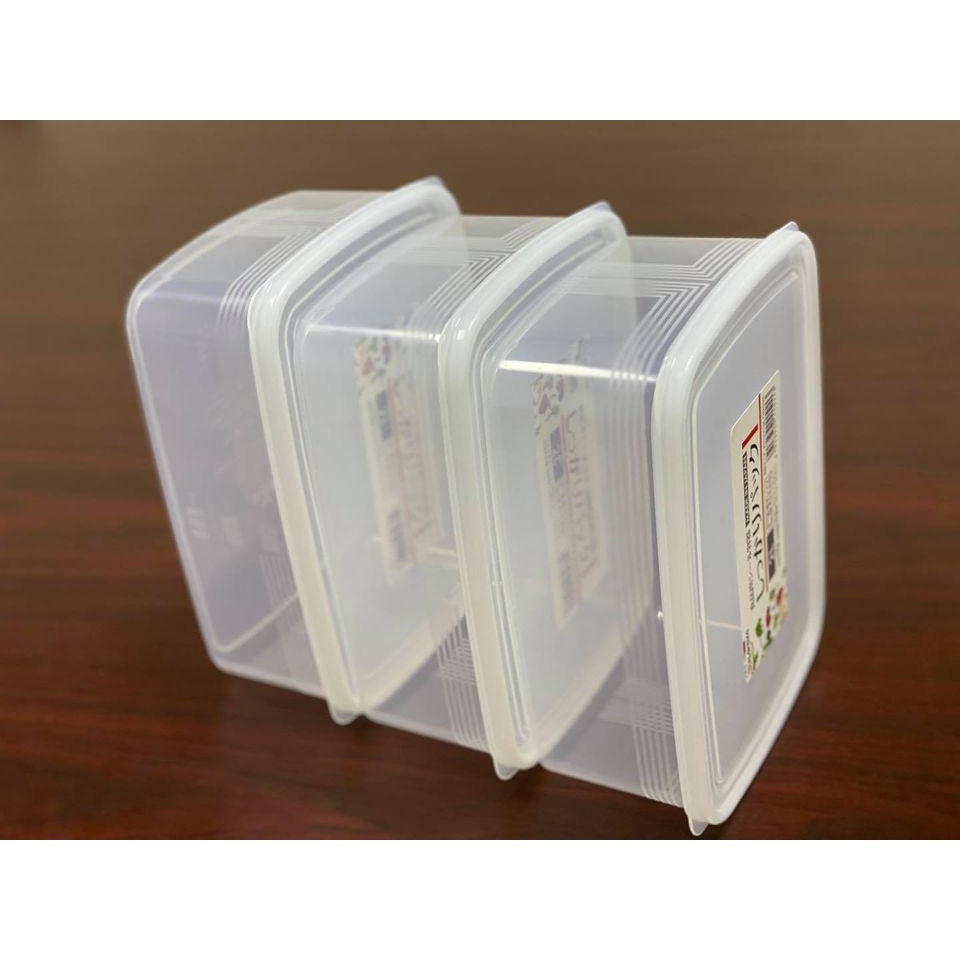 Set 3 Hộp nhựa đựng thực phẩm nắp dẻo 2L Nakaya Nhật Bản